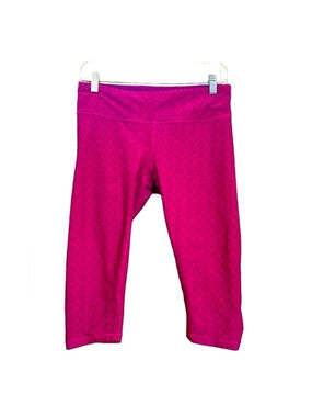 Prana Pink Textured Capri Leggings, Size M